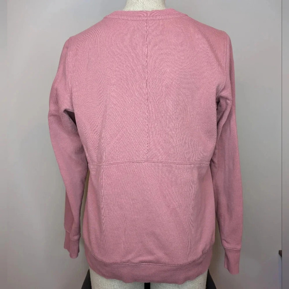 Duluth Trading Company Logo Sweatshirt Women's Size Small  Pink Crewneck Pockets - Picture 2 of 9